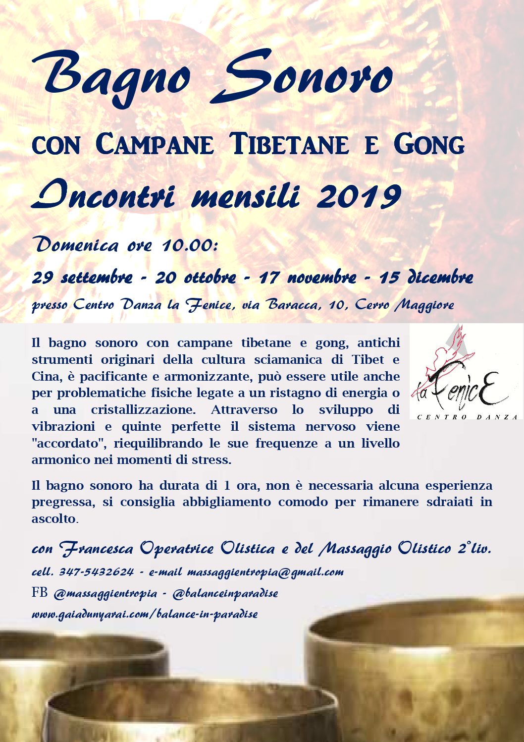 DANZA MEDIORIENTALE E BAGNI SONORI